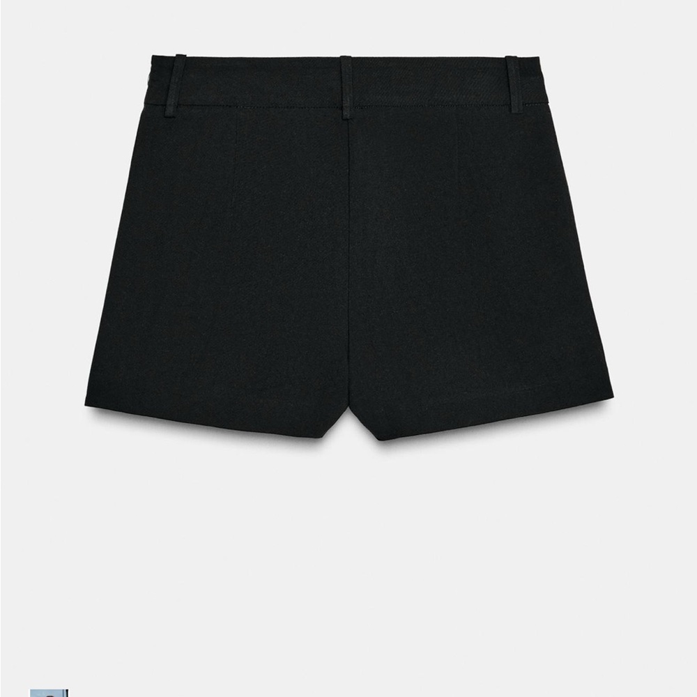 Zara Black Pleated Mini Skort - Picture 2 of 2